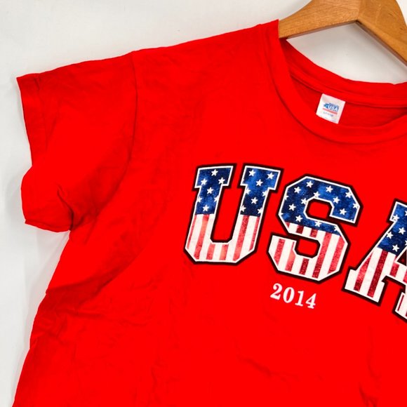 Vintage Made In The USA Unisex USA 2014 Big Logo Single Stitch T-Shirt L 12/14 - Picture 3 of 10